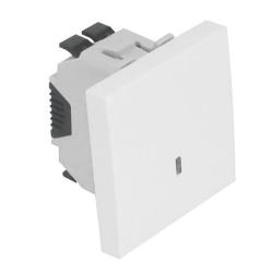 45012 SBR: Jednop�lov� sp�na� s orienta�n�m svetlom, 2 moduly, biela