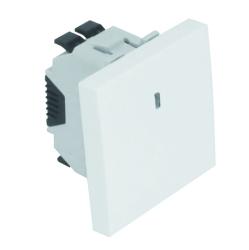 45013 SBR: Jednop�lov� sp�na� s kontrolkou, 2 moduly, biela
