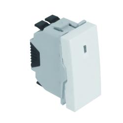 45153 SBR:  Kol�skov� tla�idlo s nez�vislou kontrolkou, 1-modul, biela