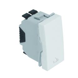 45167 SBM: Kol�skov� tla�idlo symbol zvon�ek, 1- modul, biela matn�