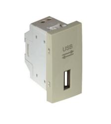 45383 SMF: USB z�suvka, typ A, 1-modul, slon. kos�