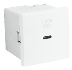 45398 SBR: USB nab�ja�ka typu C nap�janie - 2 moduly, biela