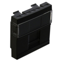 45976 SPM: Kryt pre 1 konektor RJ 45, 2-moduly, �ierna matn�