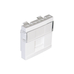 45976 SBM: Kryt pre 1 konektor RJ 45, 2-moduly, biela matn�