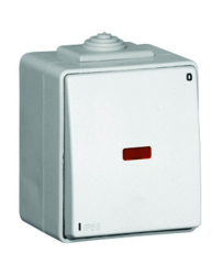 48023 CBR: Dvojp�lov� sp�na� so signaliza�nou LED, rad.2, biela