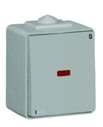48023 CCZ: Dvojp�lov� sp�na� so signaliza�nou LED, rad.2, �ed�