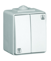 48281 CBR: �al�ziov� tla�idlov� vyp�na� s elektrickou blok�ciou 10 A - 25 - dvojit�, biela