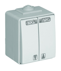 48290 CBR: �al�ziov� vyp�na� s mechanickou a elektrickou blok�ciou 10 A - dvojit�, biela