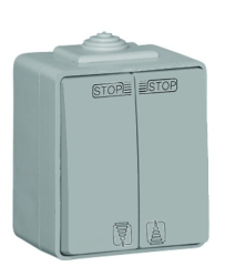 48290 CCZ: �al�ziov� vyp�na� s mechanickou a elektrickou blok�ciou 10 A - dvojit�, �ed�