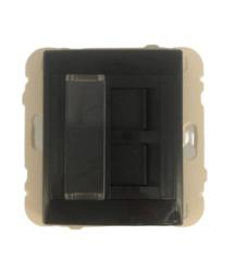 70442 SAT: Kryt dvojitej z�suvky RJ45, antracit