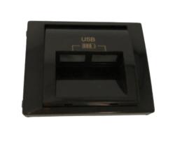70673 TAT: Kryt pre dvojit� USB nab�ja�ku typu A s v�stupom 20 �, antracit