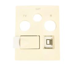 70770 TMF: Kryt z�suvky R-TV-SAT RJ45 opt.k, slon.kos�