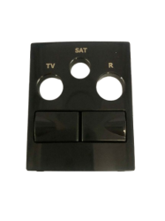 70773 TAT:Kryt z�suvky R-TV-SAT 2xRJ45 Cat.6, antracit