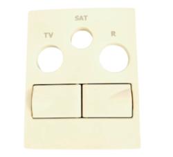 70773 TMF:Kryt z�suvky R-TV-SAT 2xRJ45 Cat.6, slon.kos�
