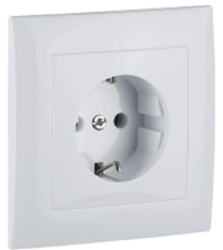 90135 CBR: Komplet z�suvka (Schuko), biela
