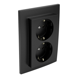 90331 CPM: Komplet dvojz�suvka (Schuko), �ierna