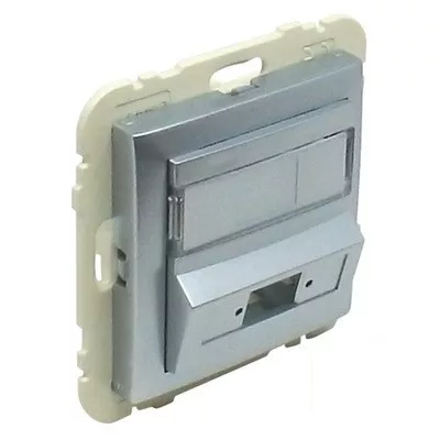 90441 SAL: Kryt jednon�s. d�t. z�s (pre RJ45), hlin�kov�, (bez konektora)