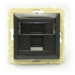 90441 SIS: Kryt jednon�s. d�t. z�s (pre RJ45), �ed�, (bez konektora)