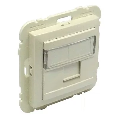 90441 SPE: Kryt jednon�s. d�t. z�s(pre RJ45), perle�ov�, (bez konektora)
