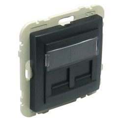 90442 SIS: Kryt dvojitej d�t. z�s (pre RJ45), �ed� (bez konektorov)