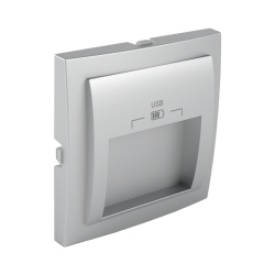 90673 TAL: Kryt pre USB nab�ja�ku, 2 v�stupy, hlin�kov�