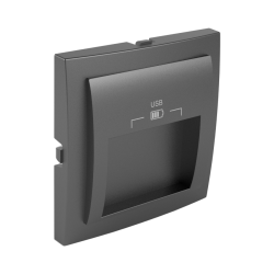 90673 TIS: Kryt pre USB nab�ja�ku, 2 v�stupy, �ed�
