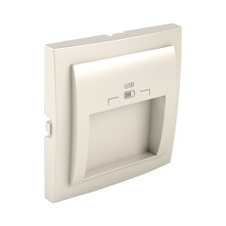 90673 TPE: Kryt pre USB nab�ja�ku, 2 v�stupy, perle�ov�