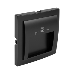 90673 TPM: Kryt pre USB nab�ja�ku, 2 v�stupy, �ierna