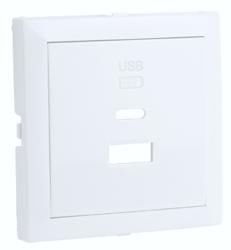 90674 TGE: Kryt pre USB nab�ja�ku Typ (A+C), 2 v�stupy, biela