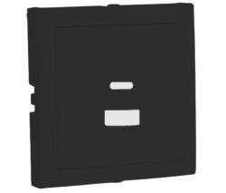 90674 TPM: Kryt pre USB nab�ja�ku Typ (A+C), 2 v�stupy, �ierna