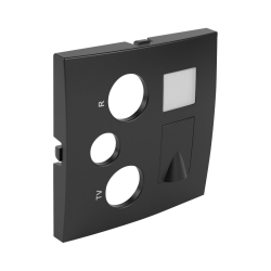 90770 TPM: Kryt multim. z�suvky R-TV-SAT RJ45/R-TV-SAT - RJ45-FO, �ierna