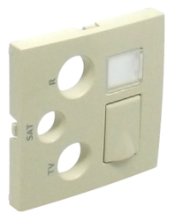90770 TMF: Kryt multim. z�suvky R-TV-SAT RJ45/R-TV-SAT - RJ45-FO, slon.kos�