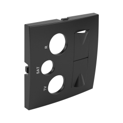 90773 TPM: Kryt z�suvky R-TV-SAT 2xRJ45 Cat.6, �ierna