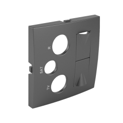 90773 TIS: Kryt z�suvky R-TV-SAT 2xRJ45 Cat.6, �ed�