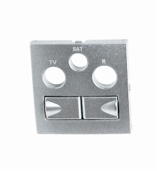 90773 TAL: Kryt z�suvky R-TV-SAT 2xRJ45 Cat.6, hlin�kov�