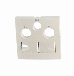 90773 TPE: Kryt z�suvky R-TV-SAT 2xRJ45 Cat.6, perle�