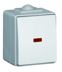48152 CBR: Tla�idlo 10 A - 250 V, s orienta�nou LED, biela